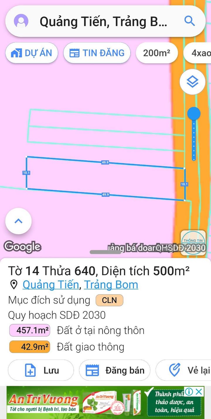 Đất nền Hóc Môn 500m² giá 1,7 tỷ - Sổ đỏ chính chủ