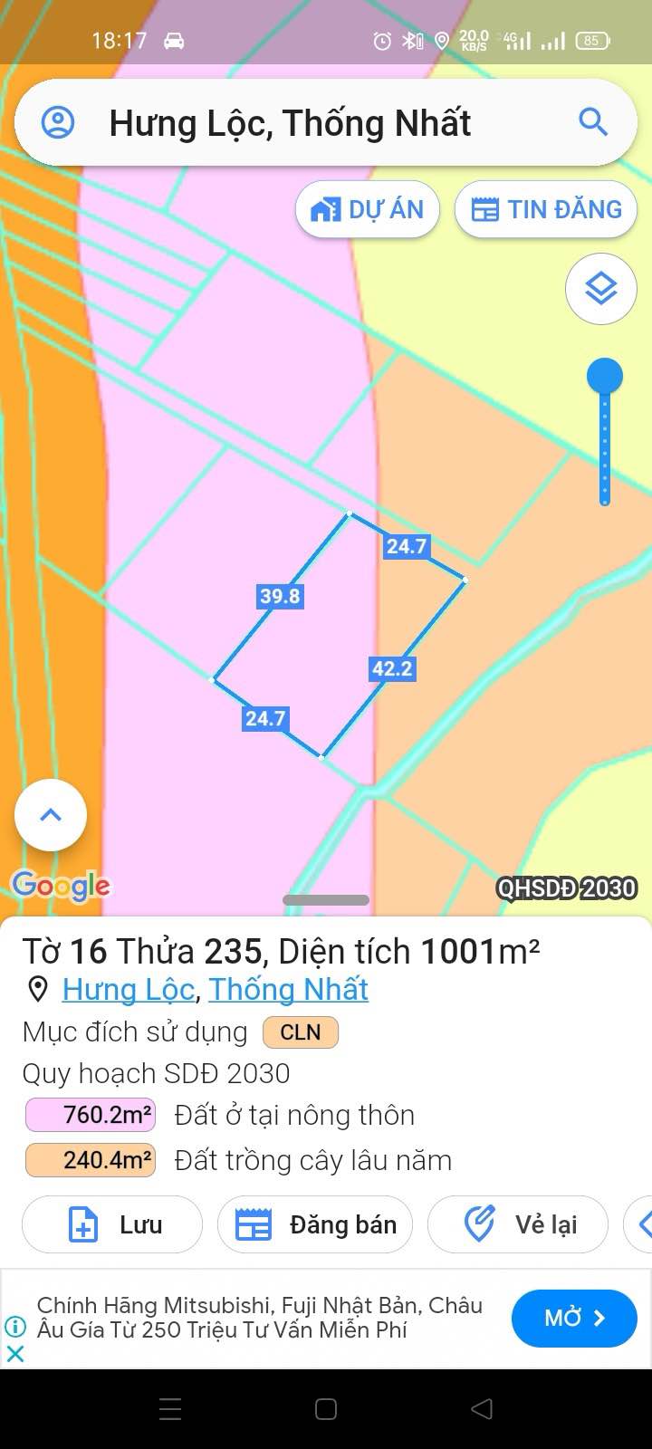 Đất nền Hưng Long Bình Chánh 1000m² 2.1 tỷ - Sổ đỏ chính chủ