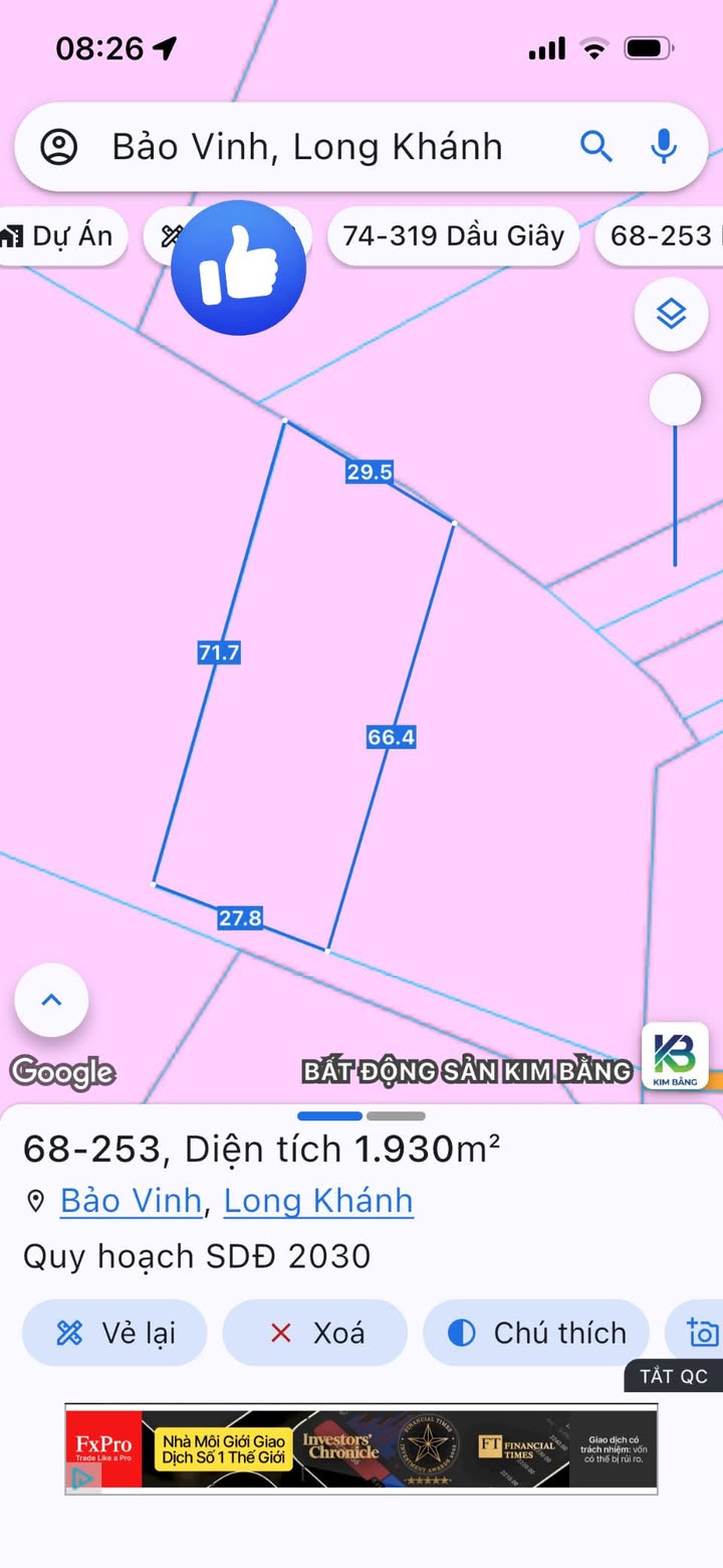 Đất nền Long Khánh 720m² giá 2 tỷ - Sổ hồng chính chủ