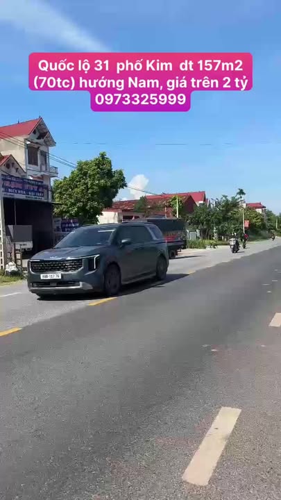 Đất QL31 Phố Kim 157m² 2 tỷ - Sổ hồng chính chủ, kinh doanh