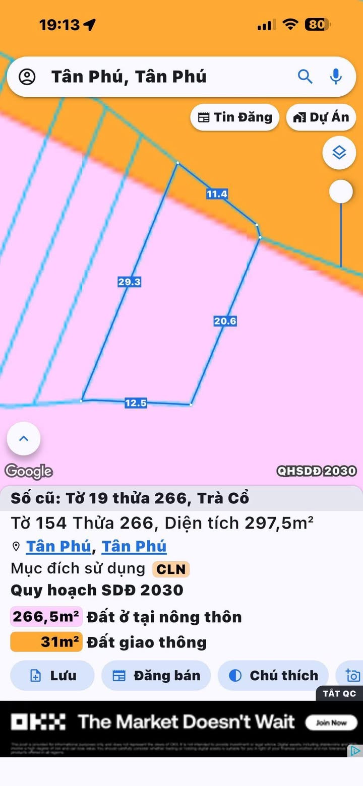 Đất Suối Mơ Trảng Bom 298m² 2,6 tỷ - Sổ đỏ chính chủ