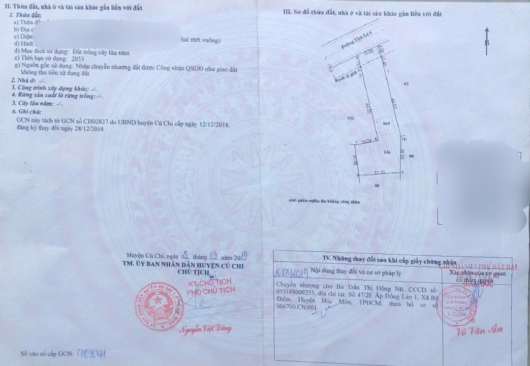 Đất nền Củ Chi TL6 1400m² 2.8 tỷ - Sổ đỏ chính chủ