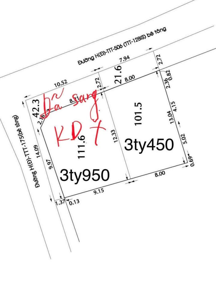 Đất nền Hóc Môn 120m² giá 3.45 tỷ - Sổ đỏ chính chủ