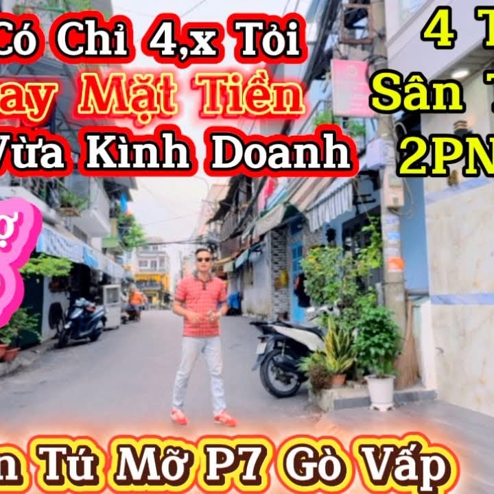 Shophouse Tú Mỡ Gò Vấp 90m² 4,7 tỷ - Mặt tiền kinh doanh