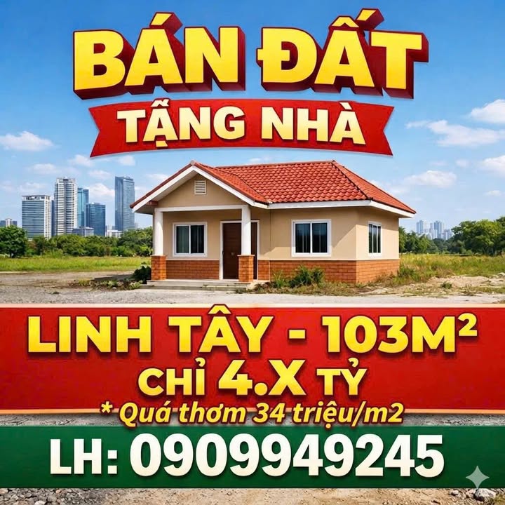 Đất nền Linh Tây Thủ Đức 130m² giá 4.5 tỷ - Sổ đỏ chính chủ