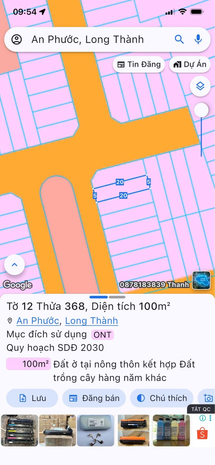 Đất Ấp 7 Phùng Hưng 100m² giá thỏa thuận - Sổ đỏ chính chủ