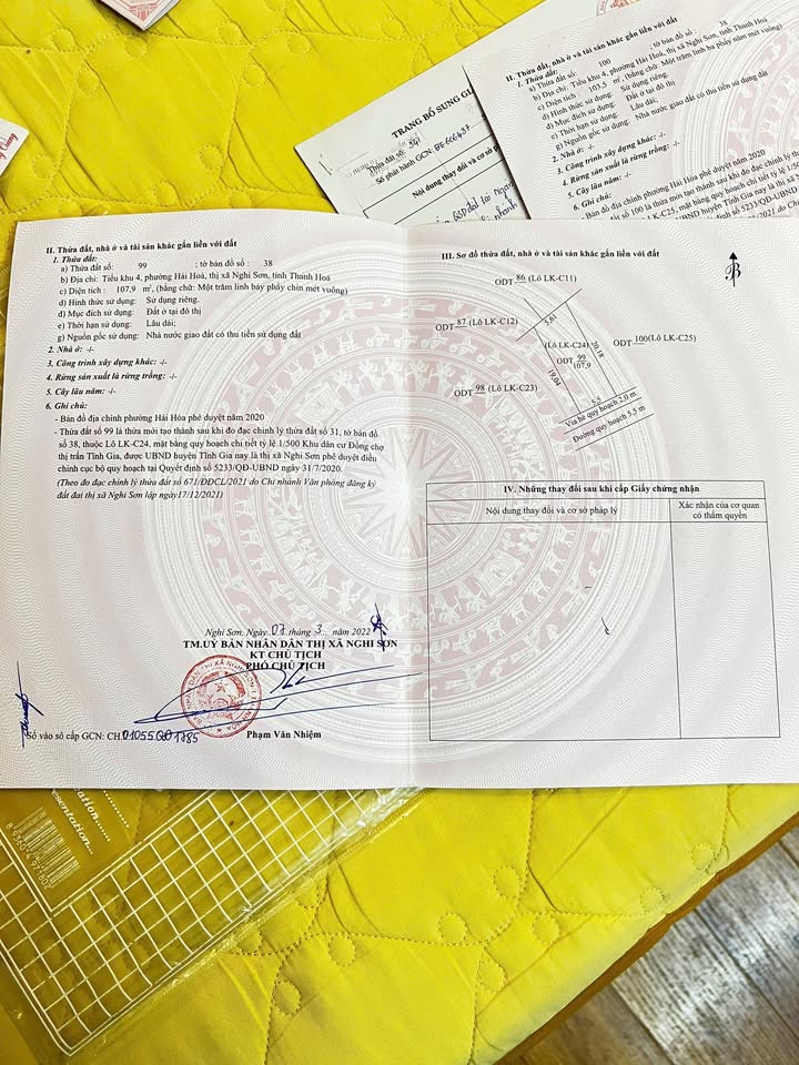 Đất nền Lương Chí Nghi Sơn 108m² 1,86 tỷ - Sổ đỏ chính chủ