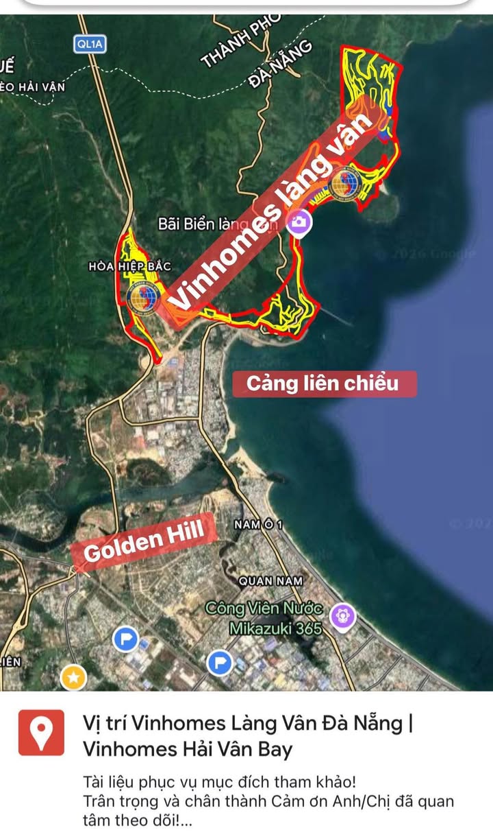 Đất nền A4 Golden Hill Đà Nẵng 125m² 3.625 tỷ - Sổ đỏ