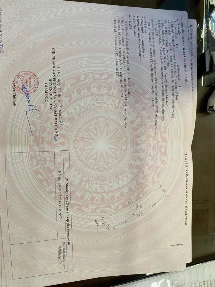 Đất Thạch Hòa Thạch Thất 204m² 2.04 tỷ - Sổ đỏ chính chủ