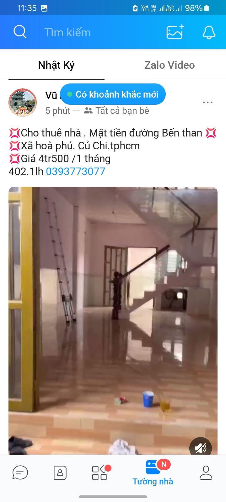 Nhà mặt tiền Củ Chi 4.5tr - Mặt tiền kinh doanh