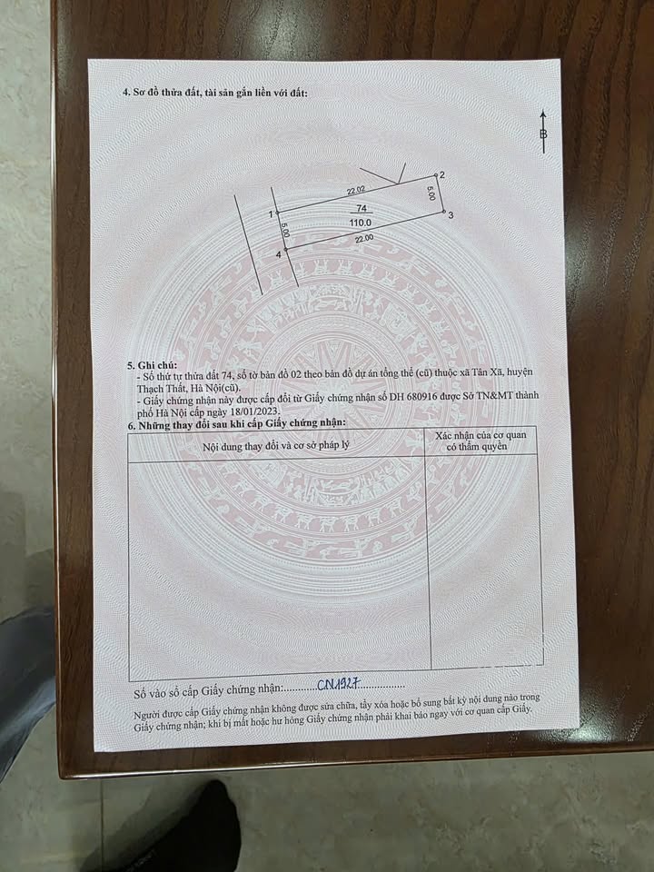 Đất nền Thôn Kim Bông Tân Xã 110m² Sổ đỏ chính chủ