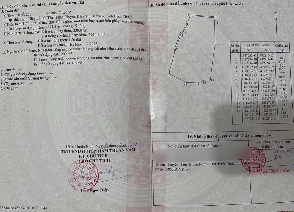 Đất nền Tân Thuận 4.175m² 4,8 tỷ - Sổ đỏ chính chủ