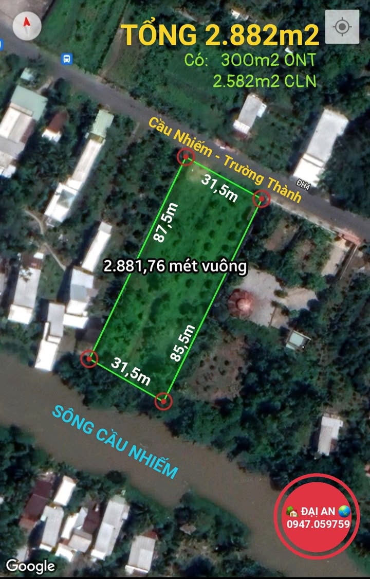 Đất nền Phong Điền 2882m² 7 tỷ - Sổ hồng chính chủ