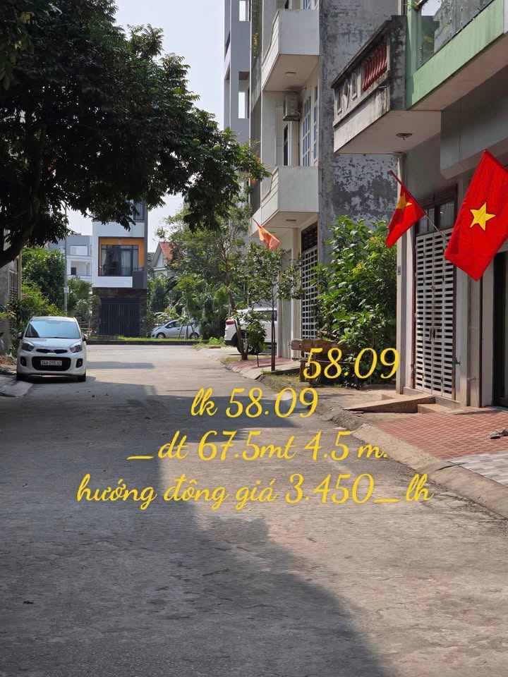 Đất nền Vạn Phúc - Cẩm Giàng 67.5m² Hướng Đông, Sổ Hồng, Giá 3.x Tỷ