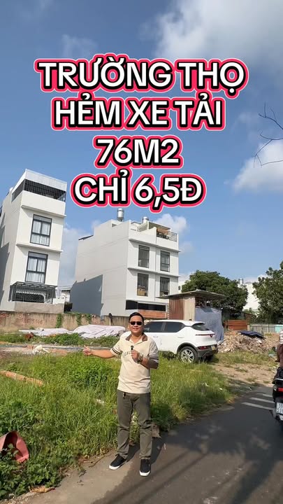 Bán Đất 76m² Phường Trường Thọ, Thủ Đức - Hẻm Xe Hơi, Gần Metro, Xây 4 Tầng