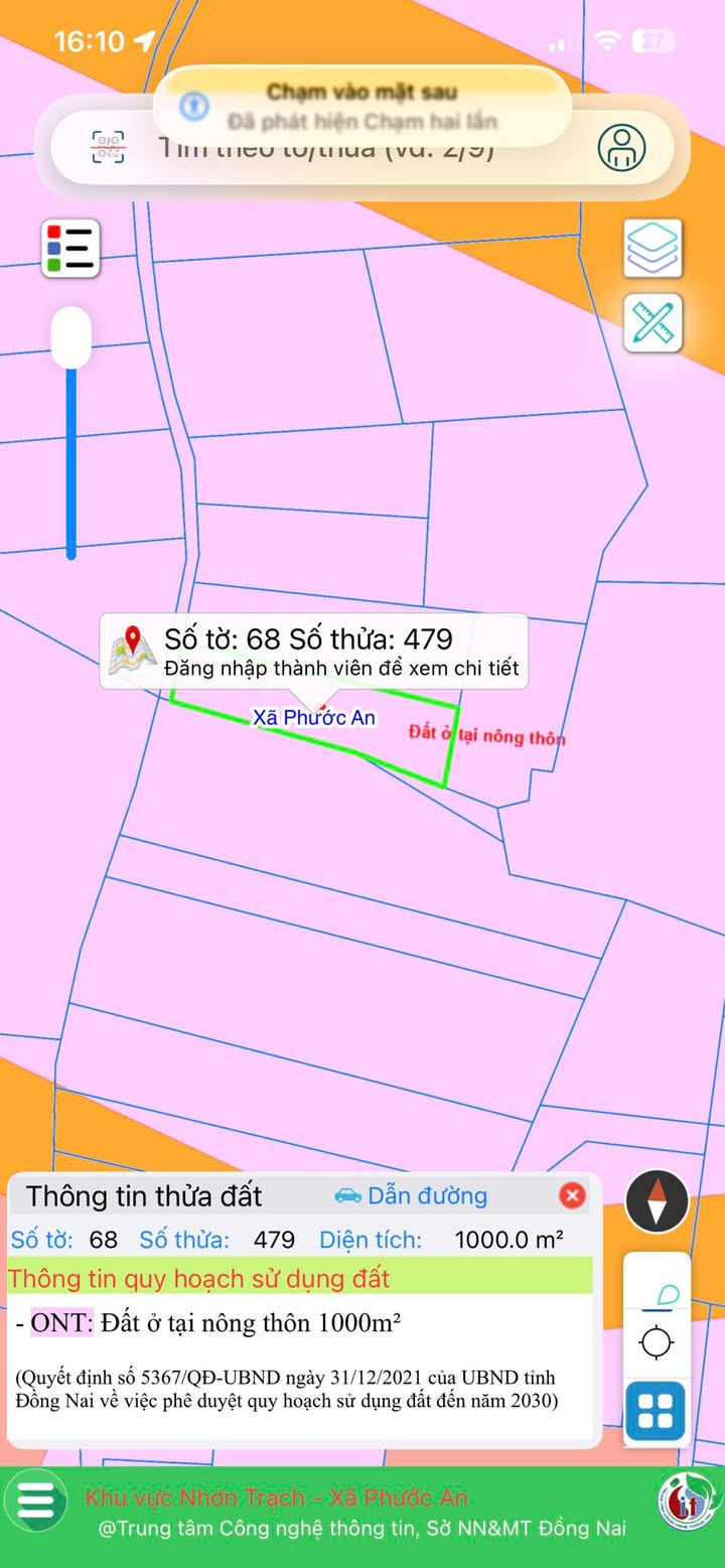 Đất Vườn 1000m² Sổ Riêng - Đường Xe Hơi Phước An, Nhơn Trạch