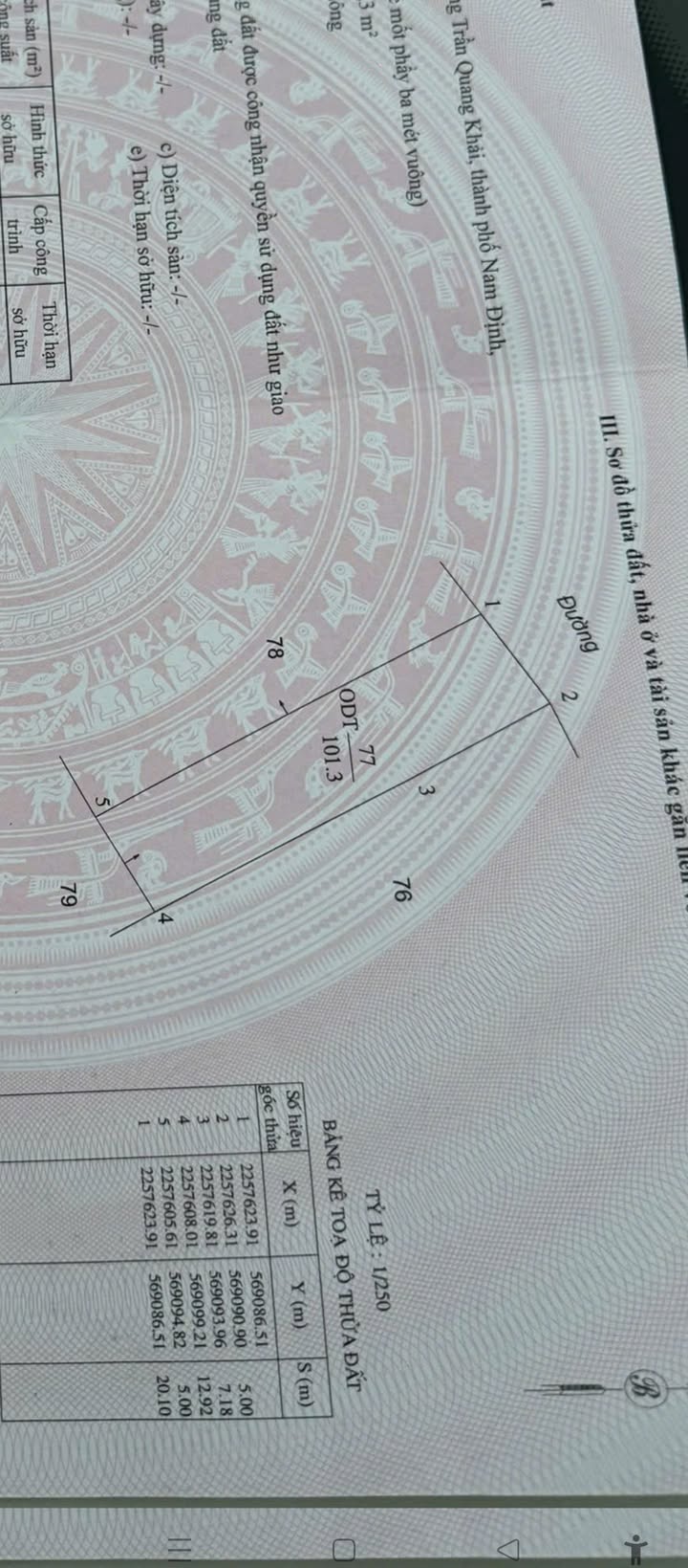 Đất nền Nguyễn Bính Nam Định 101m² 1.4 tỷ - Sổ đỏ chính chủ