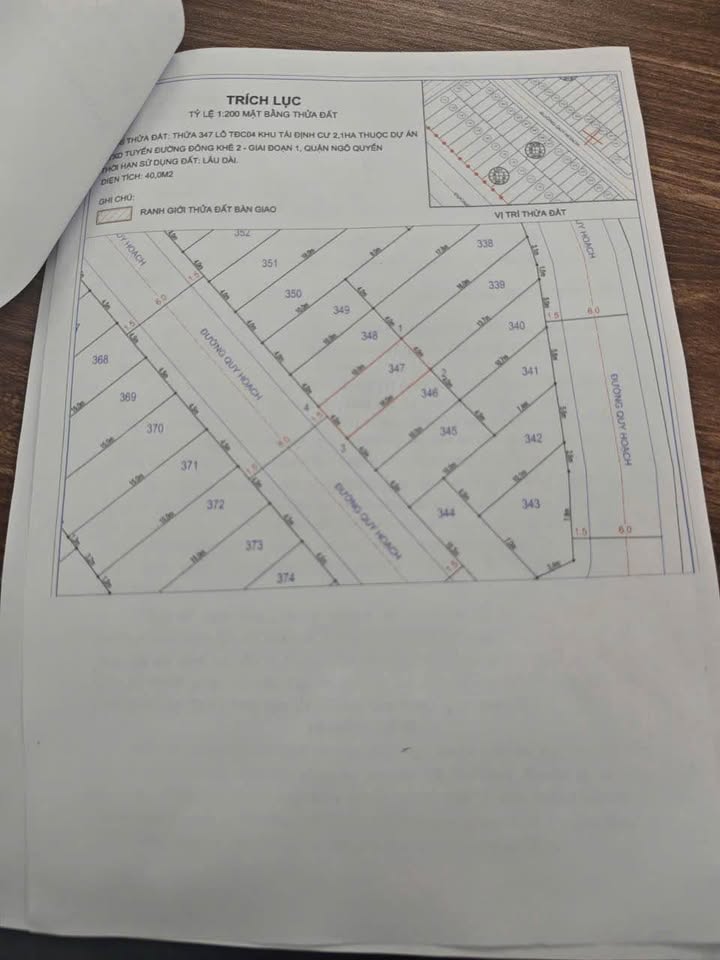 Đất Tái Định Cư Đông Khê 2, Ngô Quyền - 40m² - Sổ Đỏ 15 Ngày