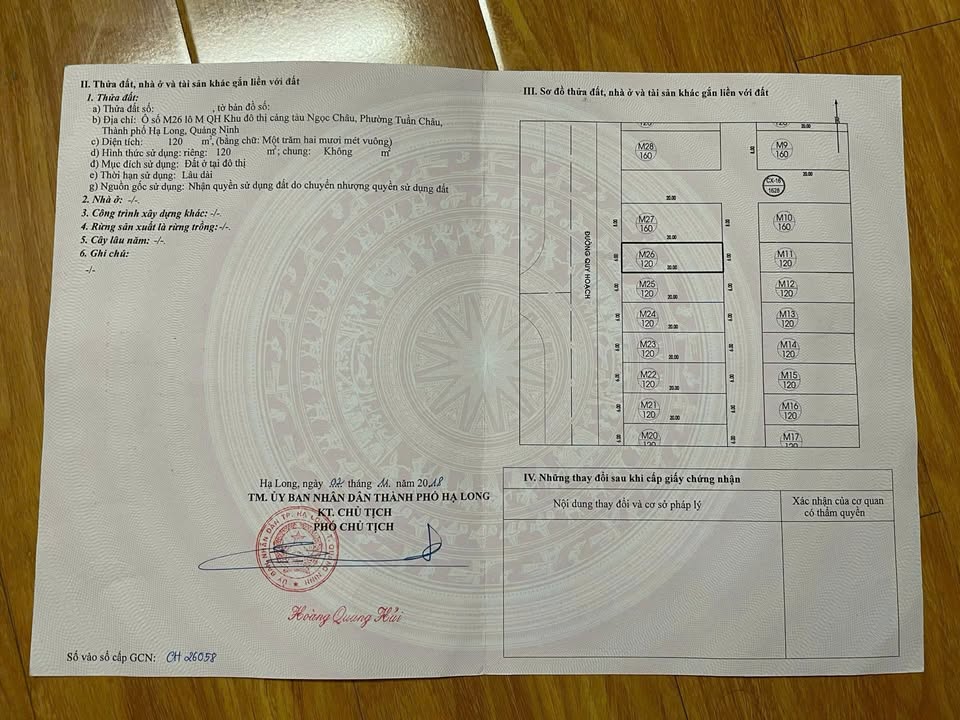 Đất nền 120m² Bãi Cháy, Hạ Long - Sổ đỏ, gần biển & Âu tàu