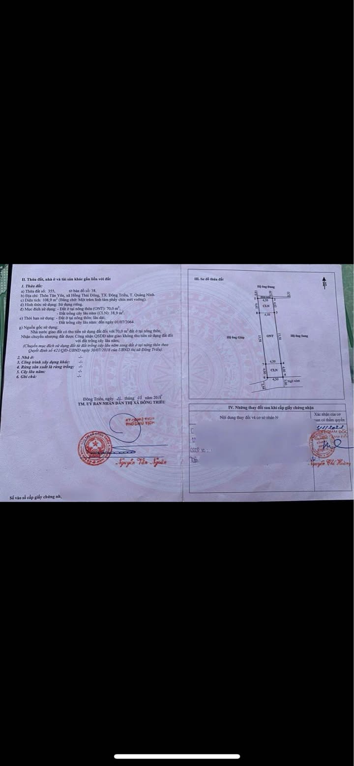 Bán Đất Tân Yên 108.9m² - Sổ Đỏ Rõ Ràng, Giá 850 Triệu