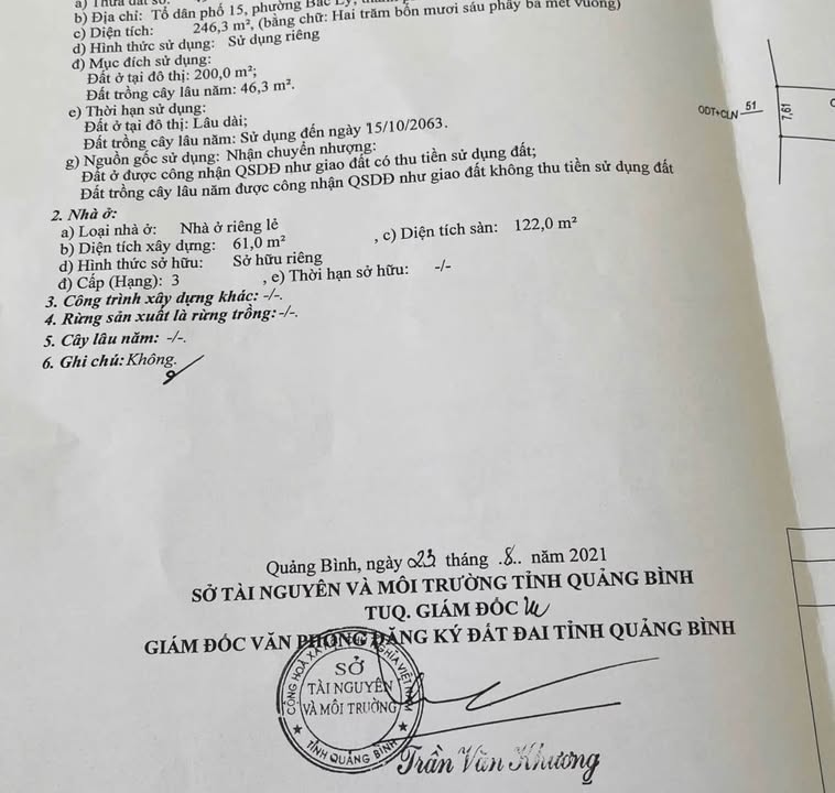 Nhà Mặt Tiền Kinh Doanh Hữu Nghị Đồng Hới - 246m² Hướng Đông - Giá 9 Tỷ