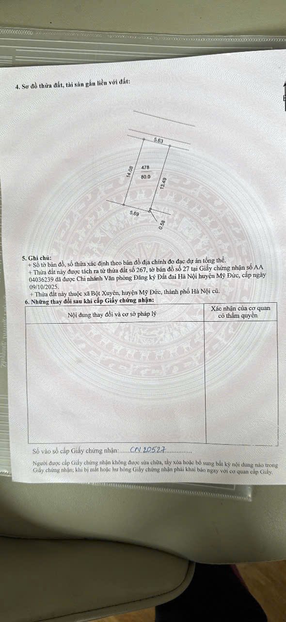 Đất Bột Xuyên Hà Nội 80m² - Sổ đỏ chính chủ