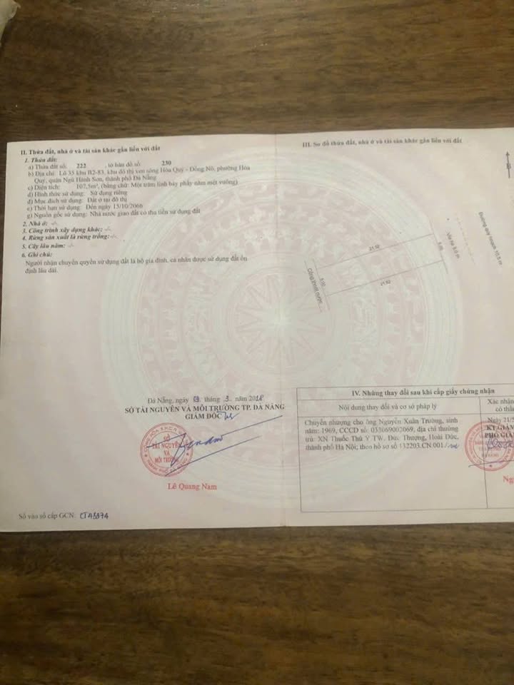 Đất đường Tô Hoài Hòa Xuân 107.5m² 6.4 tỷ - Giá tốt hiếm có