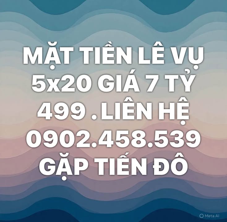 Nhà Mặt Tiền Lê Vụ BMT 100m² - Giá 7.49 Tỷ - Sẵn Sàng Kinh Doanh