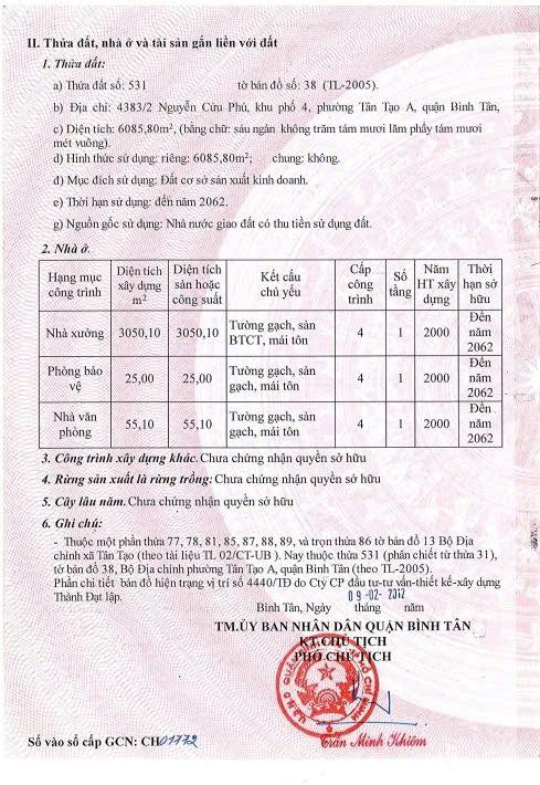 Đất nền Nguyễn Cửu Phú 14,000m² giá thỏa thuận - Sổ đỏ chính chủ