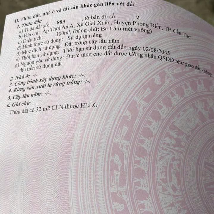 Đất nền Xã Giai Xuân 300m² 790 triệu - Sổ đỏ chính chủ