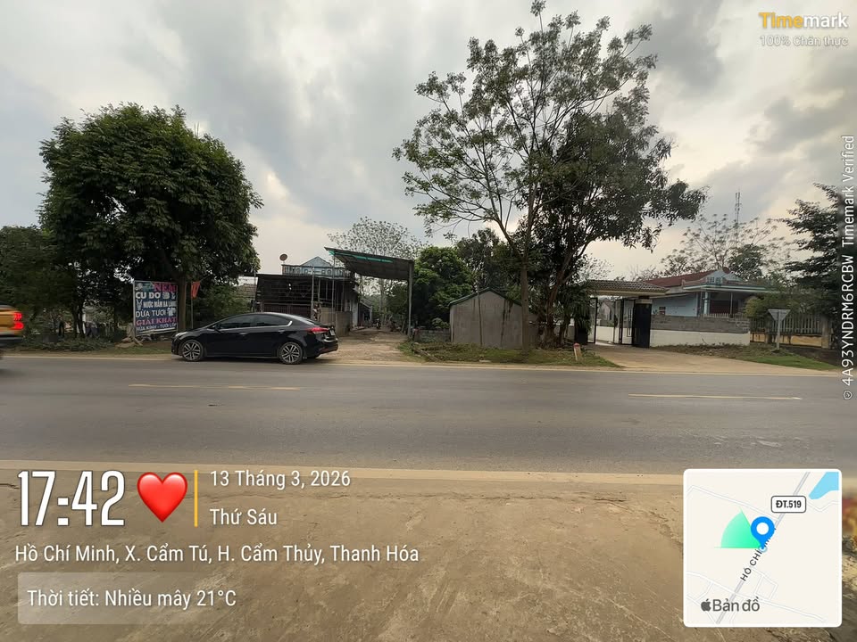 Bán Đất Mặt Tiền Đường Mòn Hồ Chí Minh, Cẩm Thủy, Thanh Hóa - 700m²