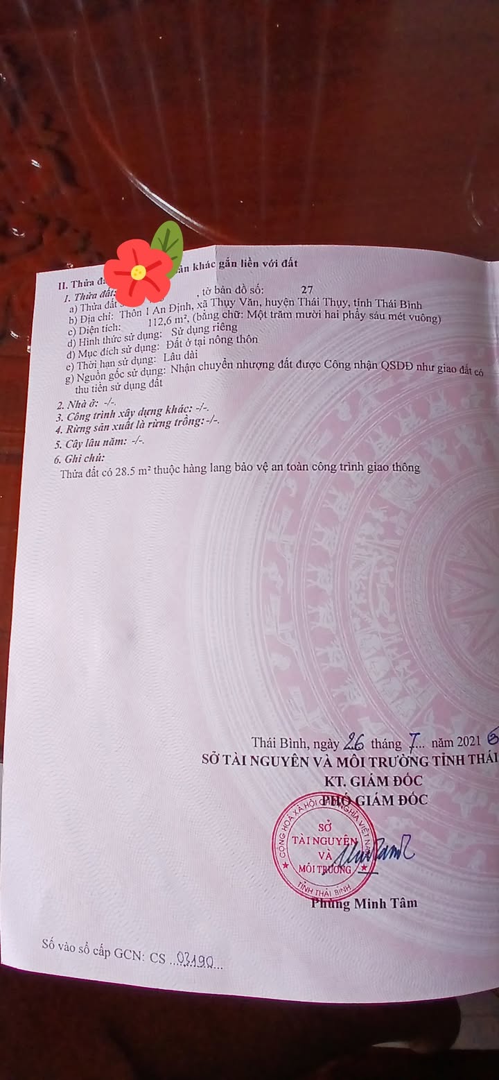 Đất nền Thụy Văn Thái Thụy 112m² - Chính chủ bán