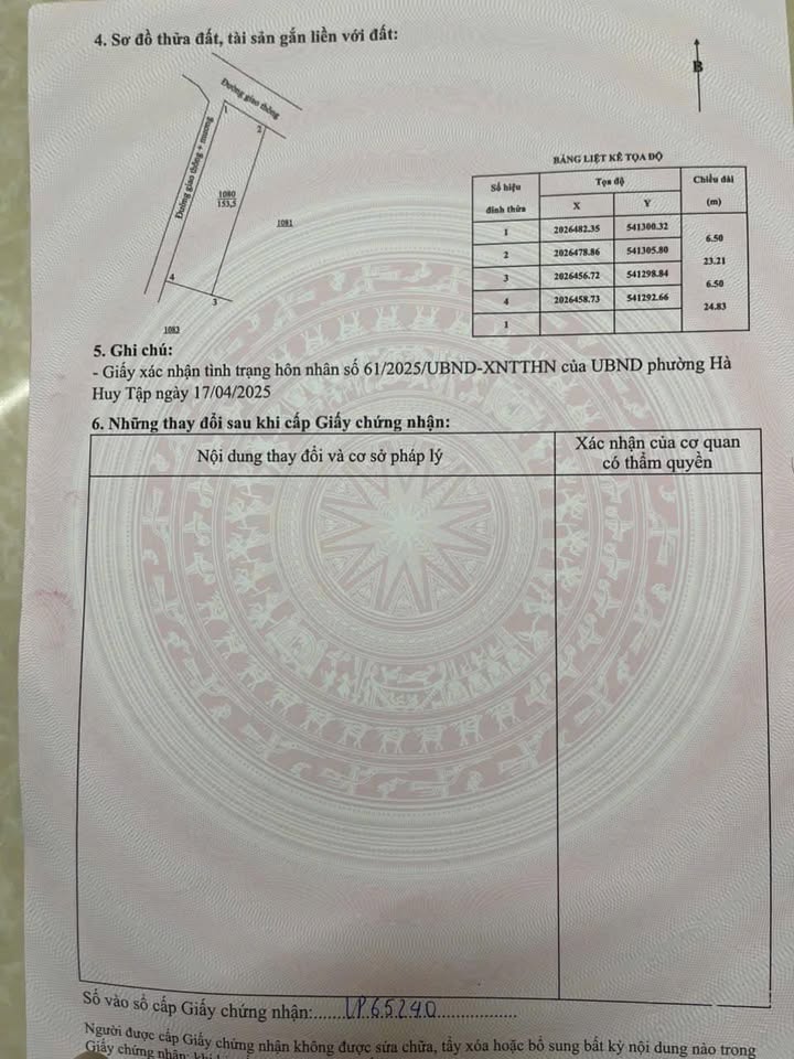 Đất nền Hà Huy Tập, Hà Tĩnh - 153.5m² Hai Mặt Tiền, Giá 3.3 Tỷ