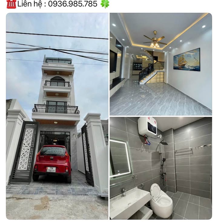 Nhà 4 Tầng Ngã 6 Quán Trữ, Kiến An 64m² - Sổ Đỏ Chính Chủ, Sân BBQ