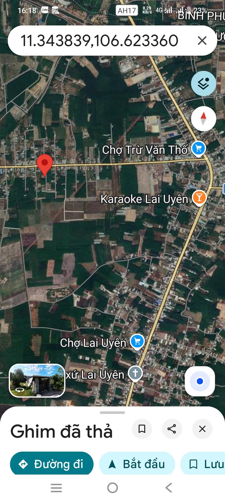 Bán Đất Vị Trí Vàng Ấp 2 Trừ Văn Thố, Bàu Bàng - Sổ Hồng Sẵn Sàng