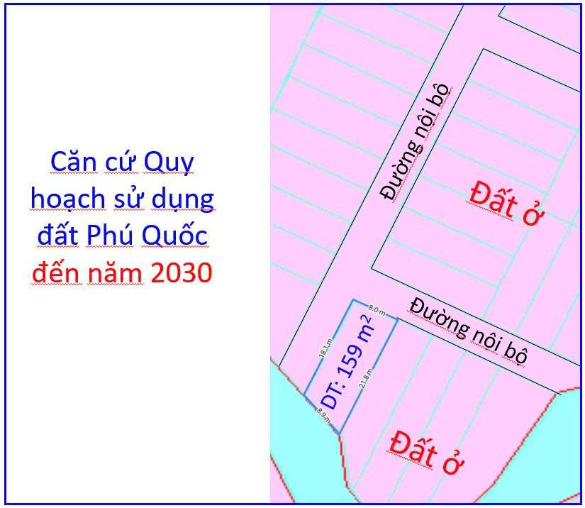 Đất nền Phú Quốc 159m² Sổ hồng riêng - Gần Chợ Hàm Ninh