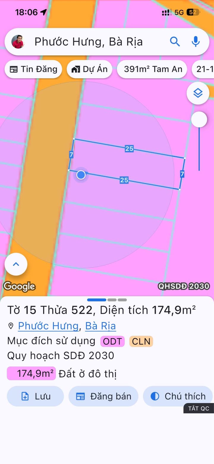 Đất Phước Hưng Bà Rịa 175m² - Sổ Đỏ Vuông Vức, Giá Hời 2.6 Tỷ