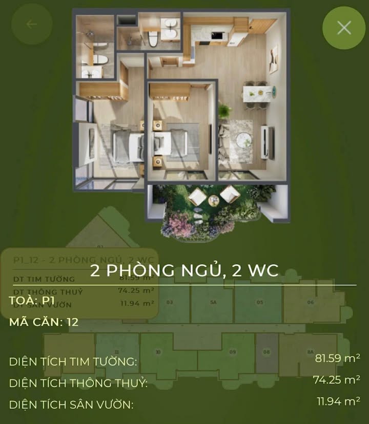 Căn hộ Eco Central Park Vinh 81m² - 2PN, Sẵn Sàng Vào Ở