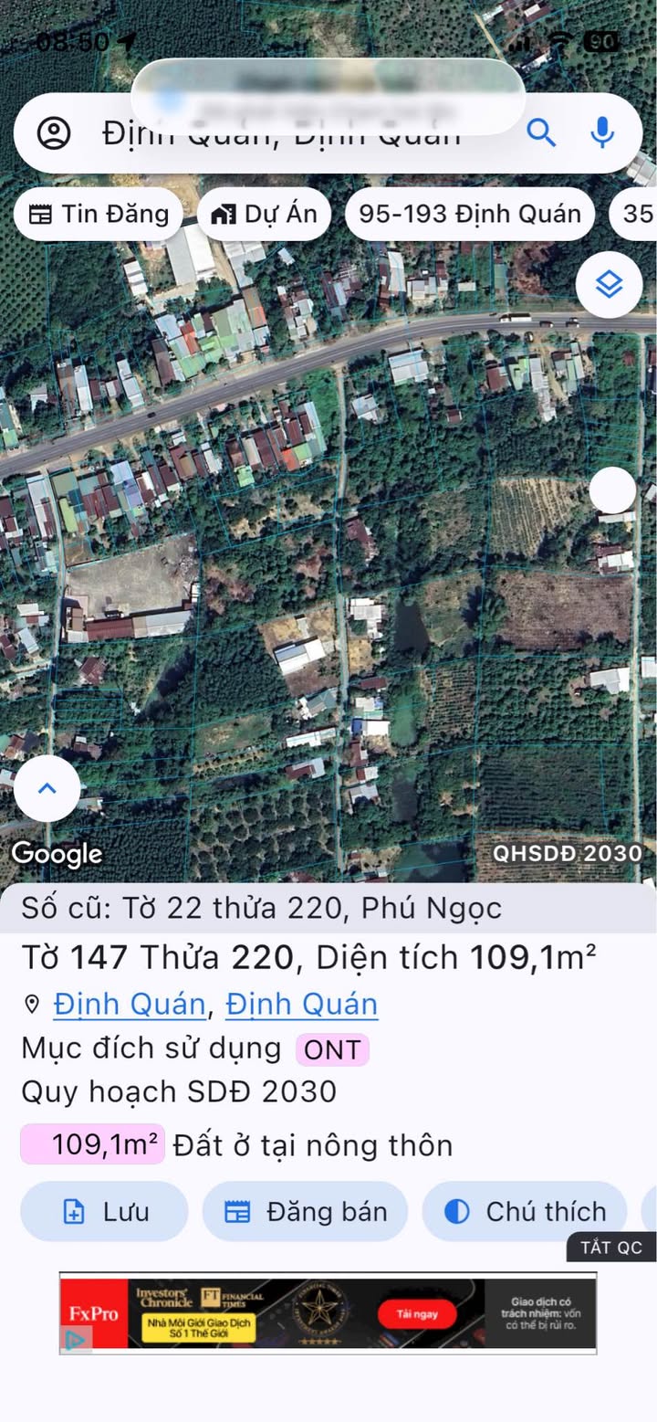 Đất nền Phú Ngọc Định Quán 109m² giá 3xx triệu - Sổ đỏ chính chủ