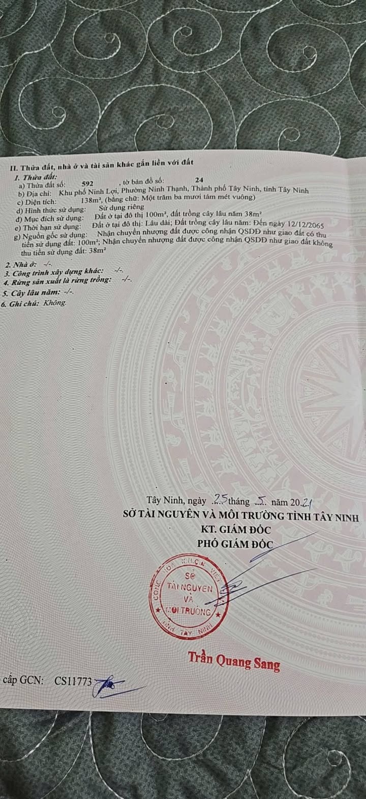 Đất nền Trường Chinh Tây Ninh 90m² 18.9 tỷ - Sổ đỏ chính chủ