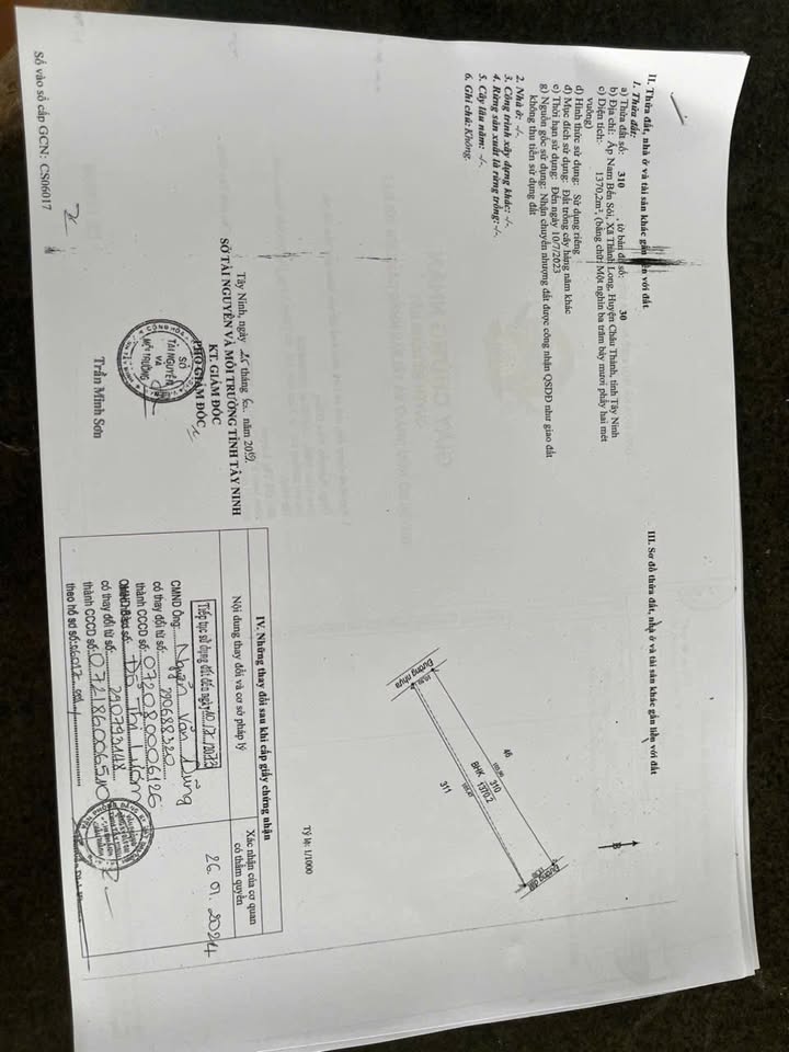 Đất nền 2 mặt tiền đường nhựa Xã Thành Long, Châu Thành - 1325m² giá 720 triệu