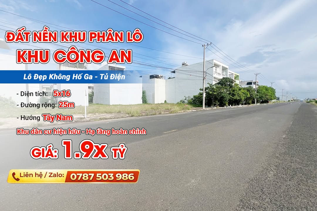 Đất Nền Tuy Hòa 80m² - Đường 25m, Gần Sân Bay, Giá 1.9 Tỷ