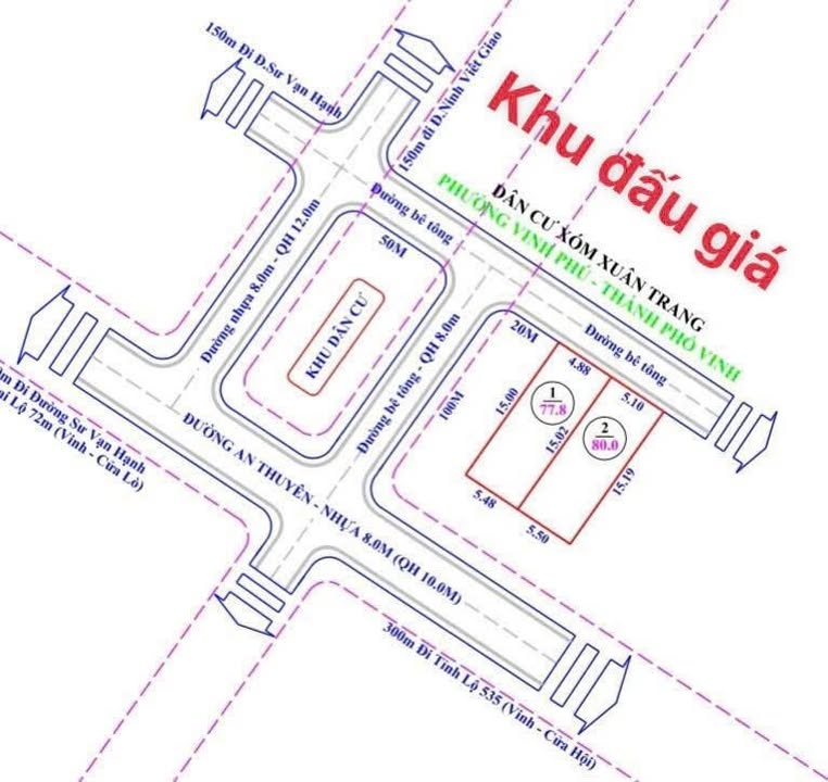 Đất nền Vinh Nghi Đức 78m² 1,7 tỷ - Sổ đỏ chính chủ