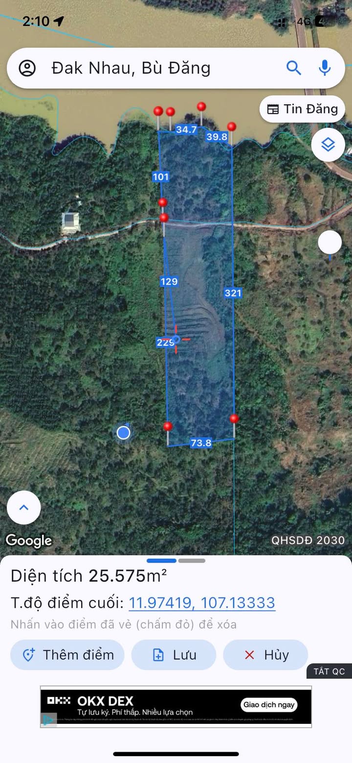 Đất vườn Đường 10 Bù Đăng 2,5ha 1,5 tỷ - Sinh thái xanh