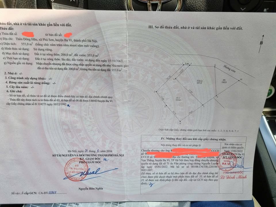 Bán Đất Vườn 555m² Phú Sơn, Hà Nội - Giá Hiếm, Sổ Đỏ Sẵn Sàng
