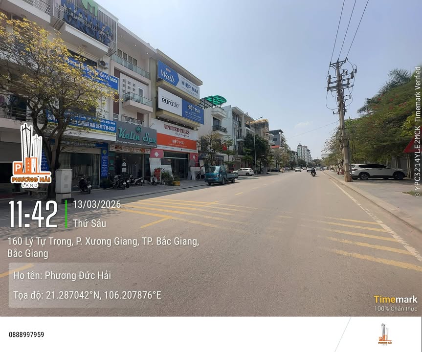 Bán đất mặt tiền Lý Tự Trọng, Bắc Giang - 77m², kinh doanh sầm uất