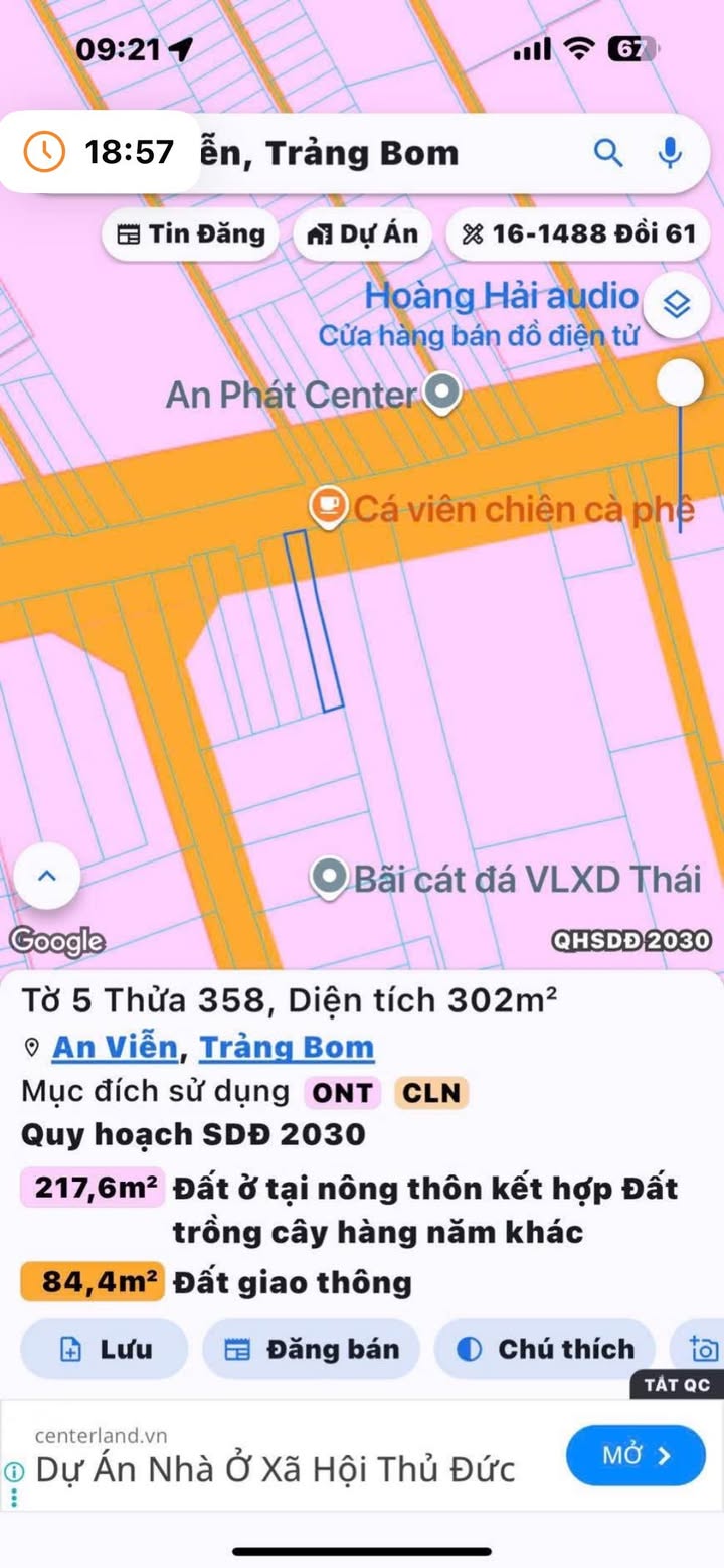 Đất Mặt Tiền Phùng Hưng Trảng Bom - 318m² Thổ Cư Sẵn Sàng Đầu Tư