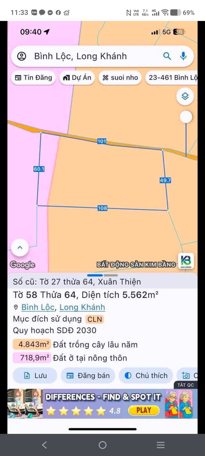 Bán Đất Bình Lộc Long Khánh 360m² - Sổ Hồng Riêng, Giá 850 Triệu