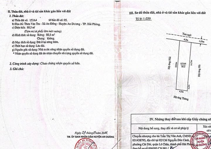 Đất nền An Lão 80.5m² - Sổ đỏ sẵn sàng, giá dưới 2 tỷ