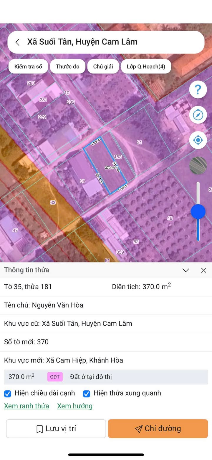 Đất nền Suối Tân Cam Lâm 570m² 6.269 tỷ - Sổ đỏ chính chủ